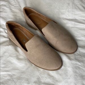 Taupe suede flats